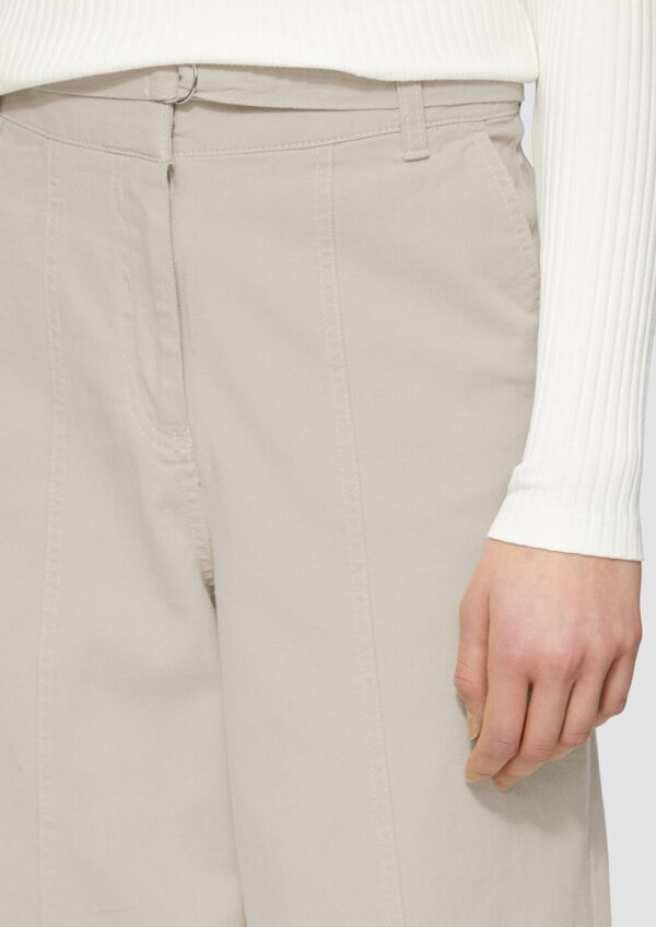 Wide-Leg-Hose aus Twill mit Gürtel
