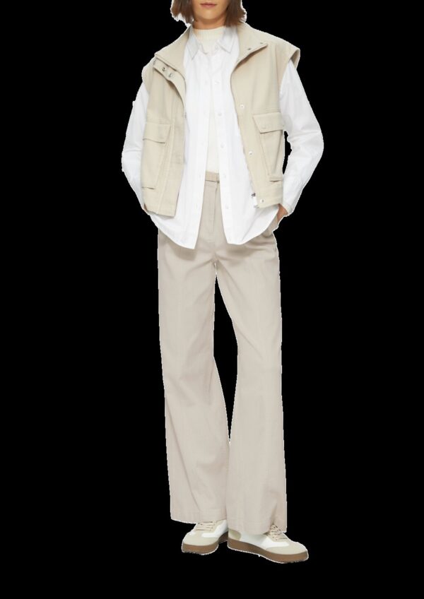 Wide-Leg-Hose aus Twill mit Gürtel