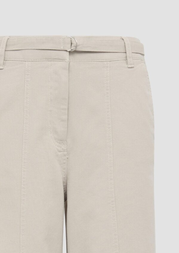 Wide-Leg-Hose aus Twill mit Gürtel