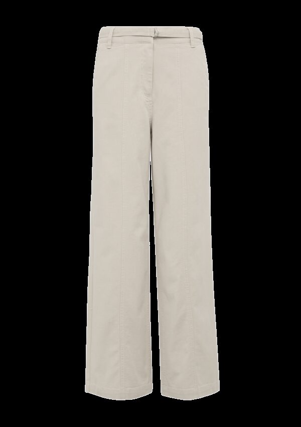 Wide-Leg-Hose aus Twill mit Gürtel