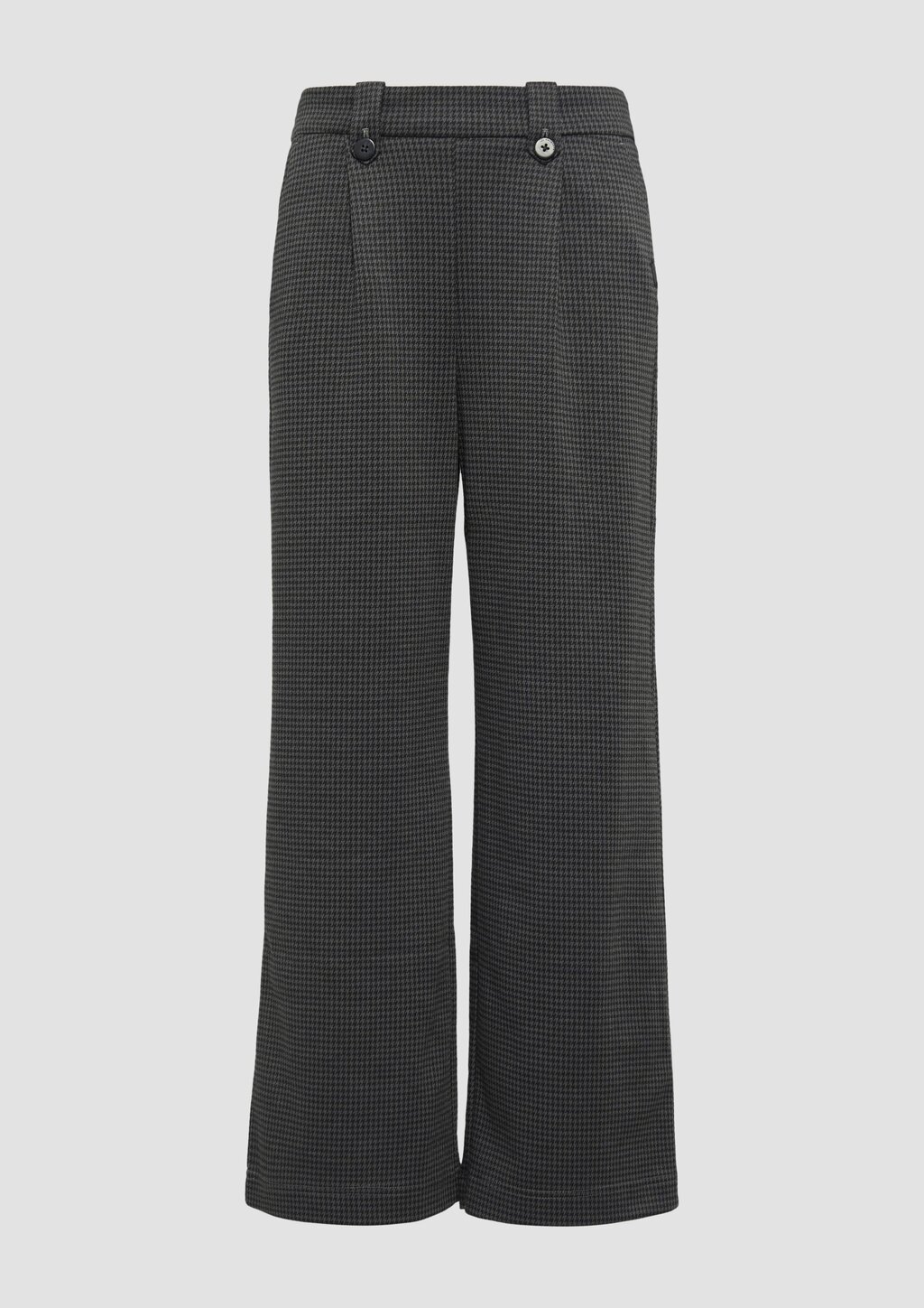 Gemusterte Wide-Leg-Hose aus Interlock-Jersey