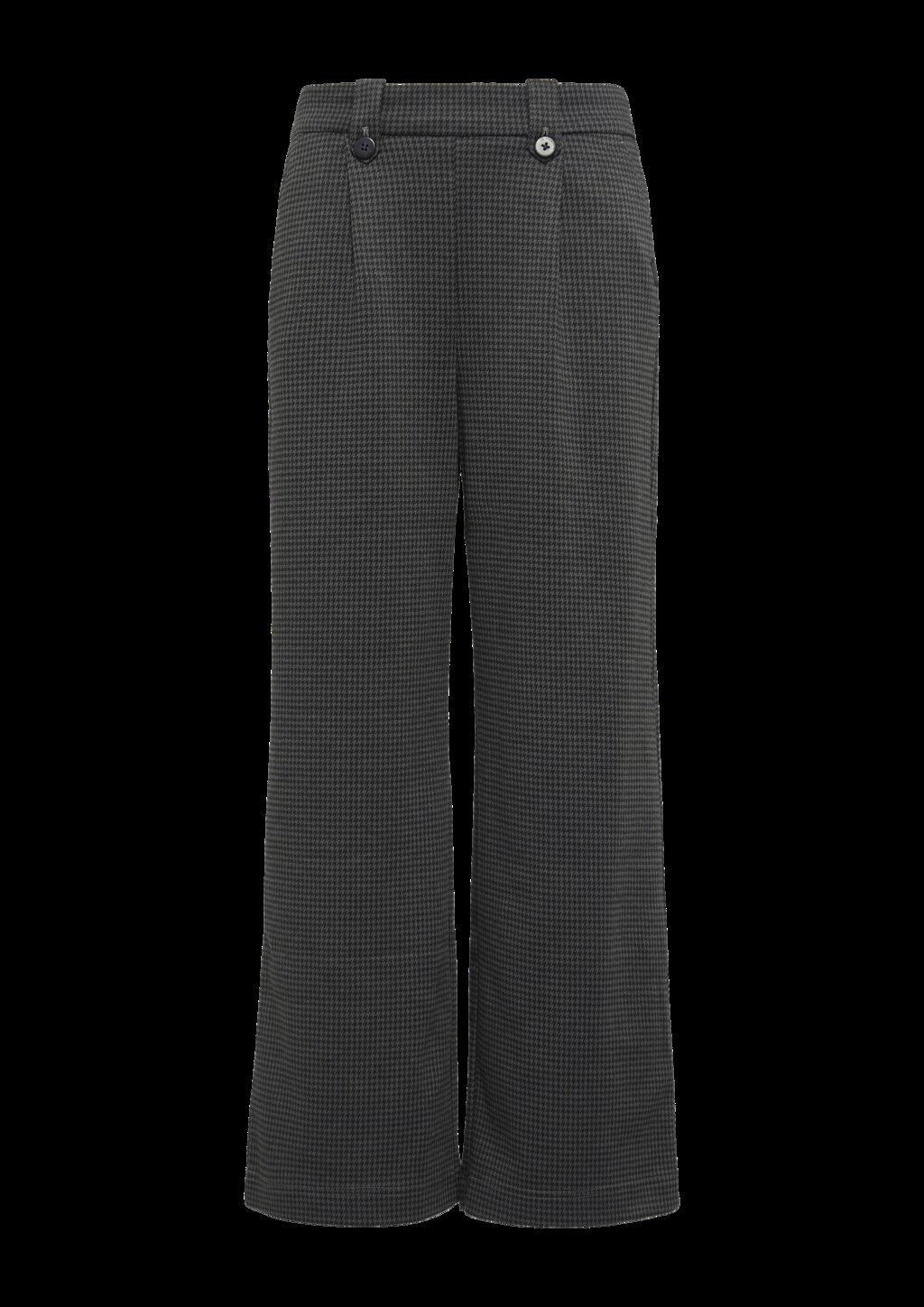 Gemusterte Wide-Leg-Hose aus Interlock-Jersey