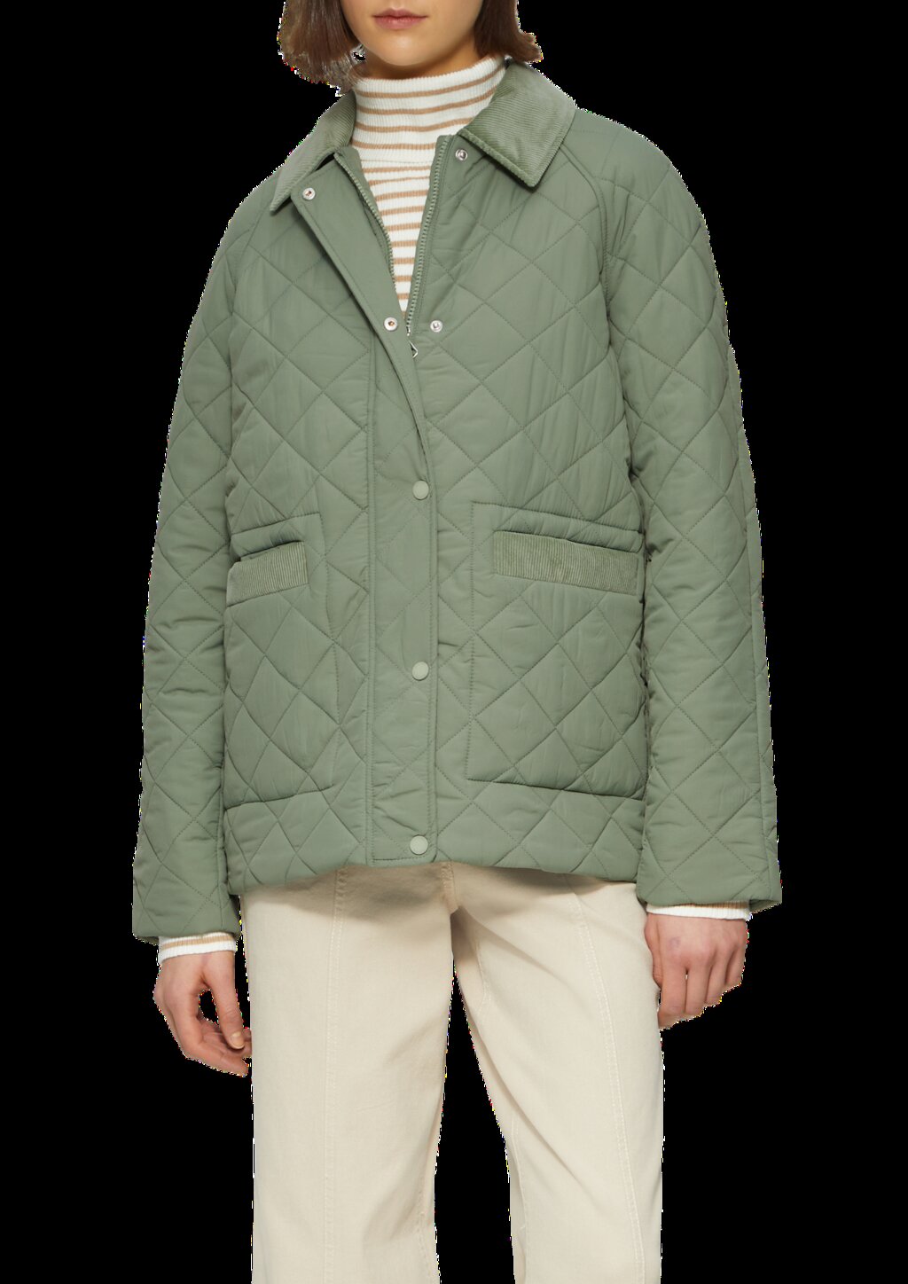 Steppjacke mit Cord-Details