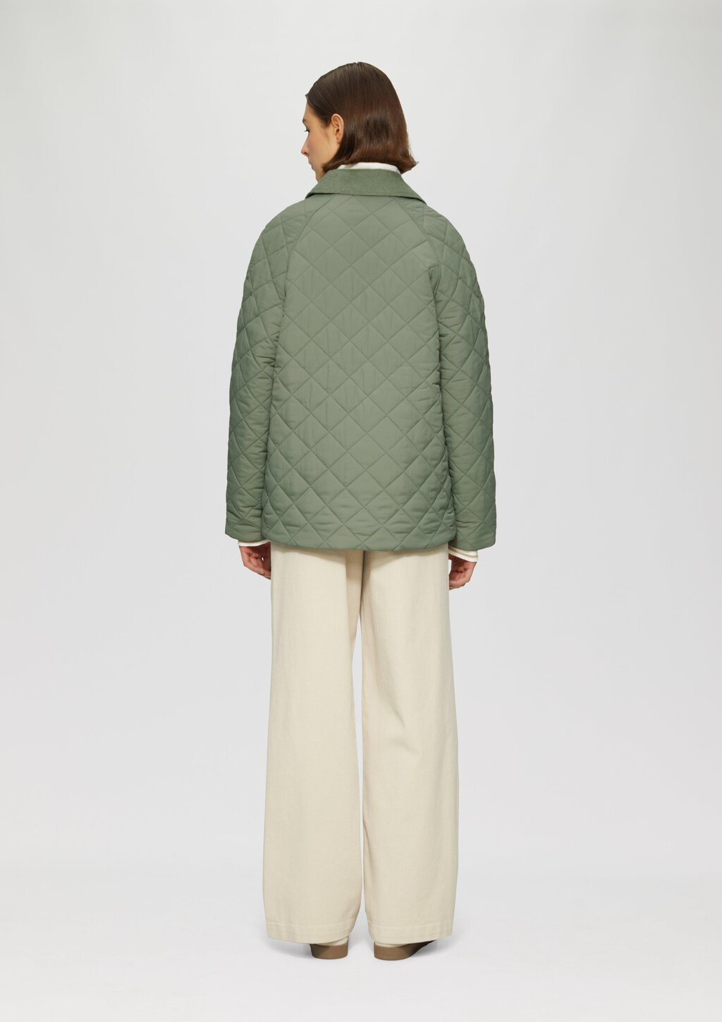 Steppjacke mit Cord-Details