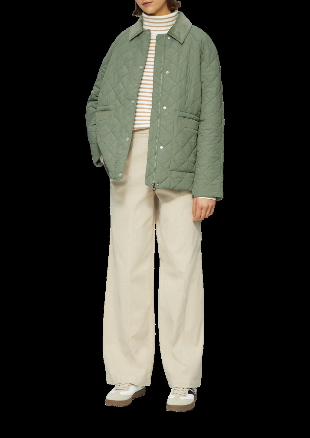 Steppjacke mit Cord-Details