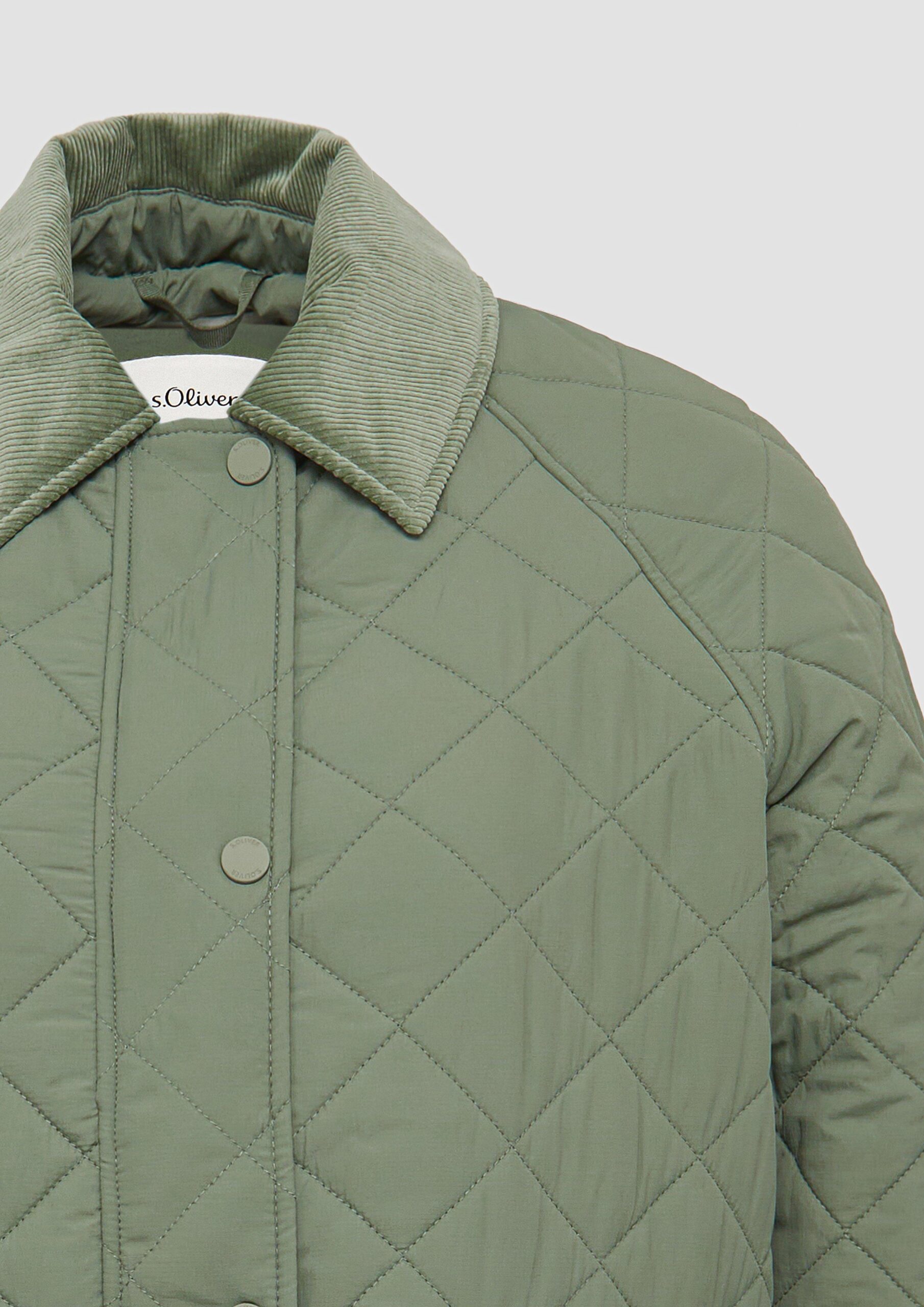 Steppjacke mit Cord-Details