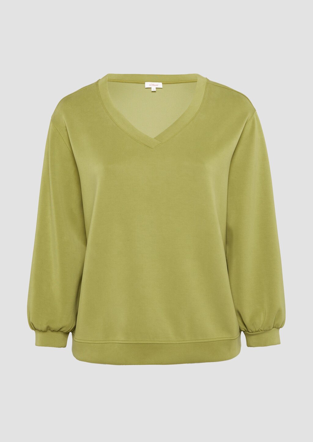 Scuba-Sweatshirt mit V-Ausschnitt