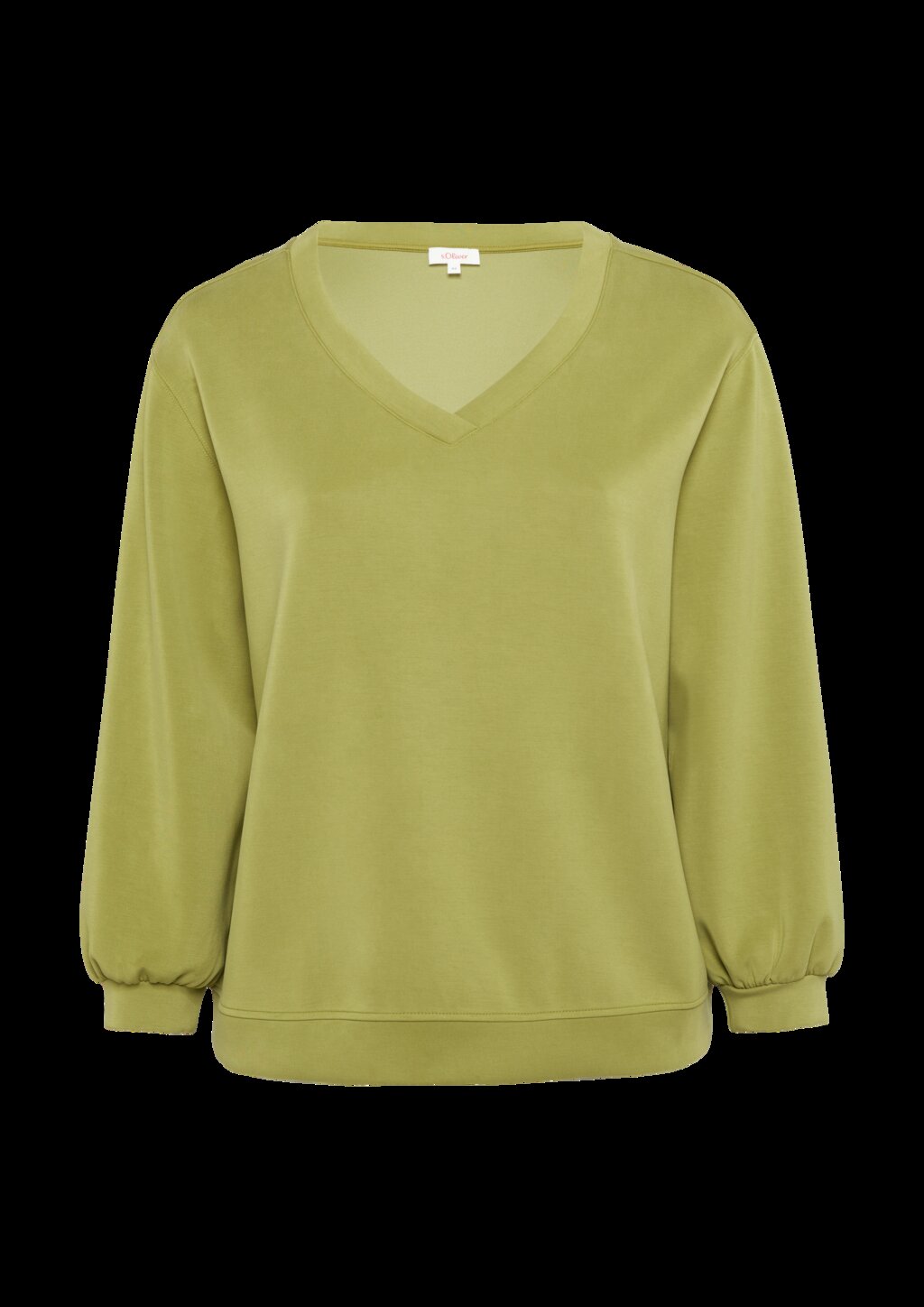 Scuba-Sweatshirt mit V-Ausschnitt