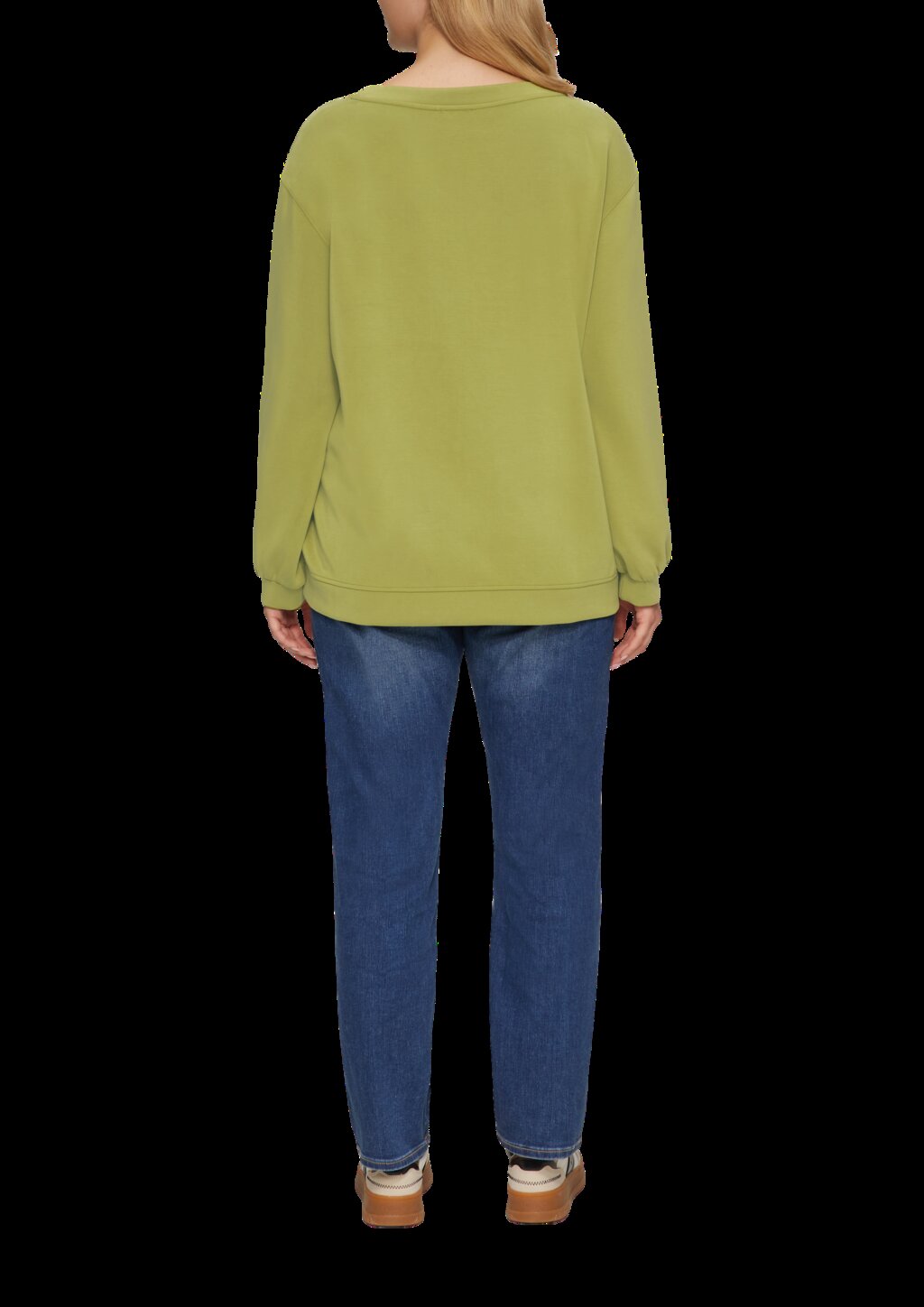 Scuba-Sweatshirt mit V-Ausschnitt