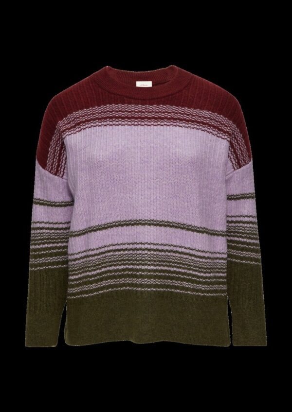 Gestreifter Strickpullover im Relaxed Fit