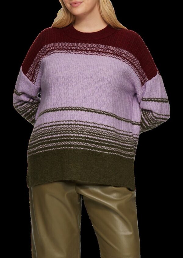 Gestreifter Strickpullover im Relaxed Fit