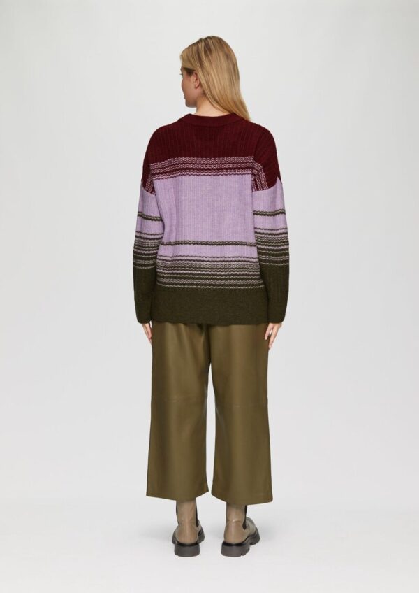 Gestreifter Strickpullover im Relaxed Fit