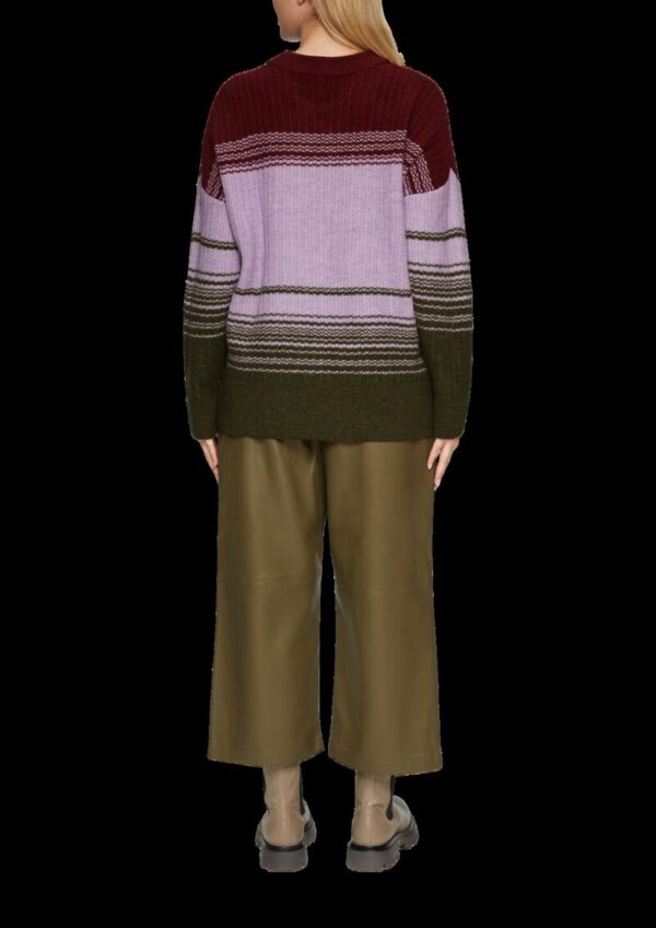 Gestreifter Strickpullover im Relaxed Fit