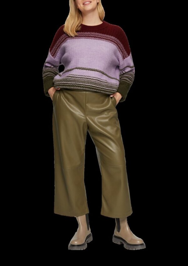 Gestreifter Strickpullover im Relaxed Fit