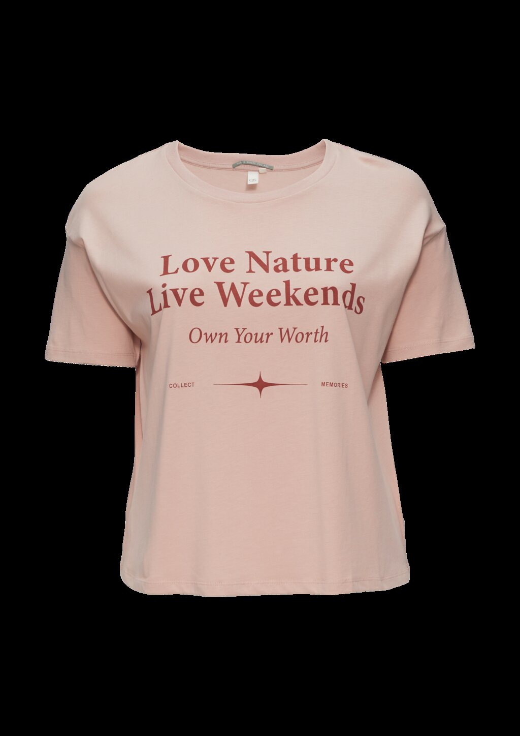 Print-Shirt mit überschnittenen Schultern