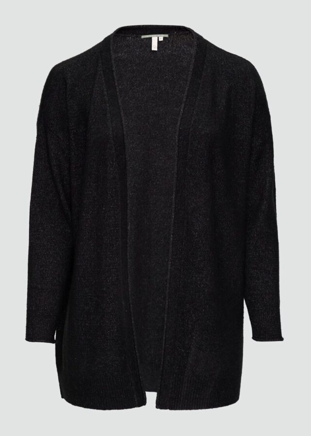 Weiche Strickjacke mit Rollkante