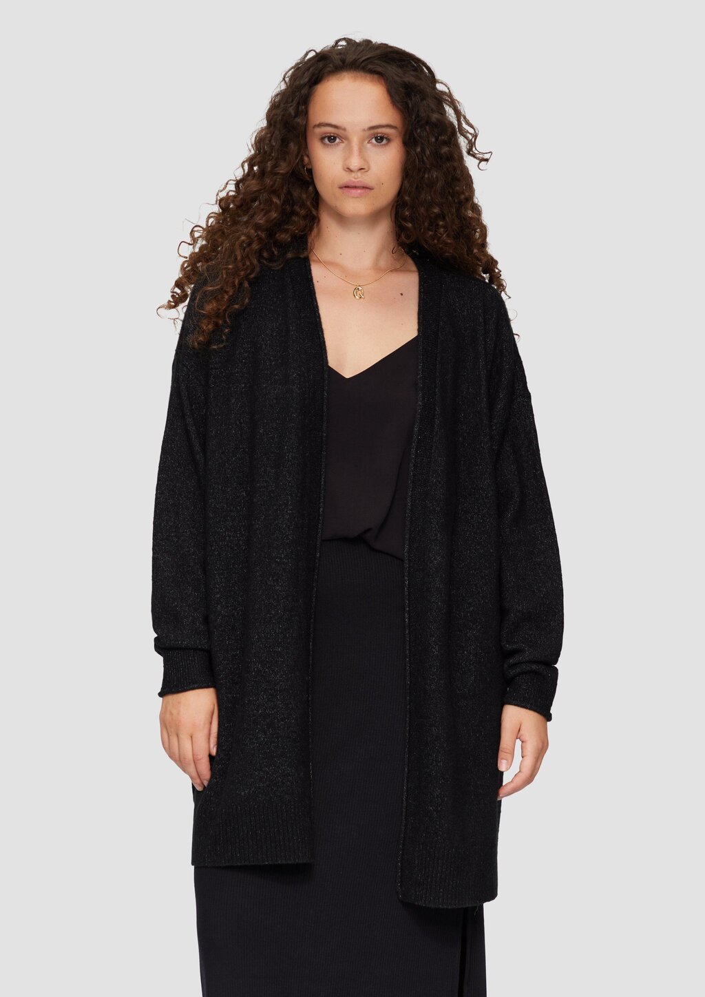 Weiche Strickjacke mit Rollkante