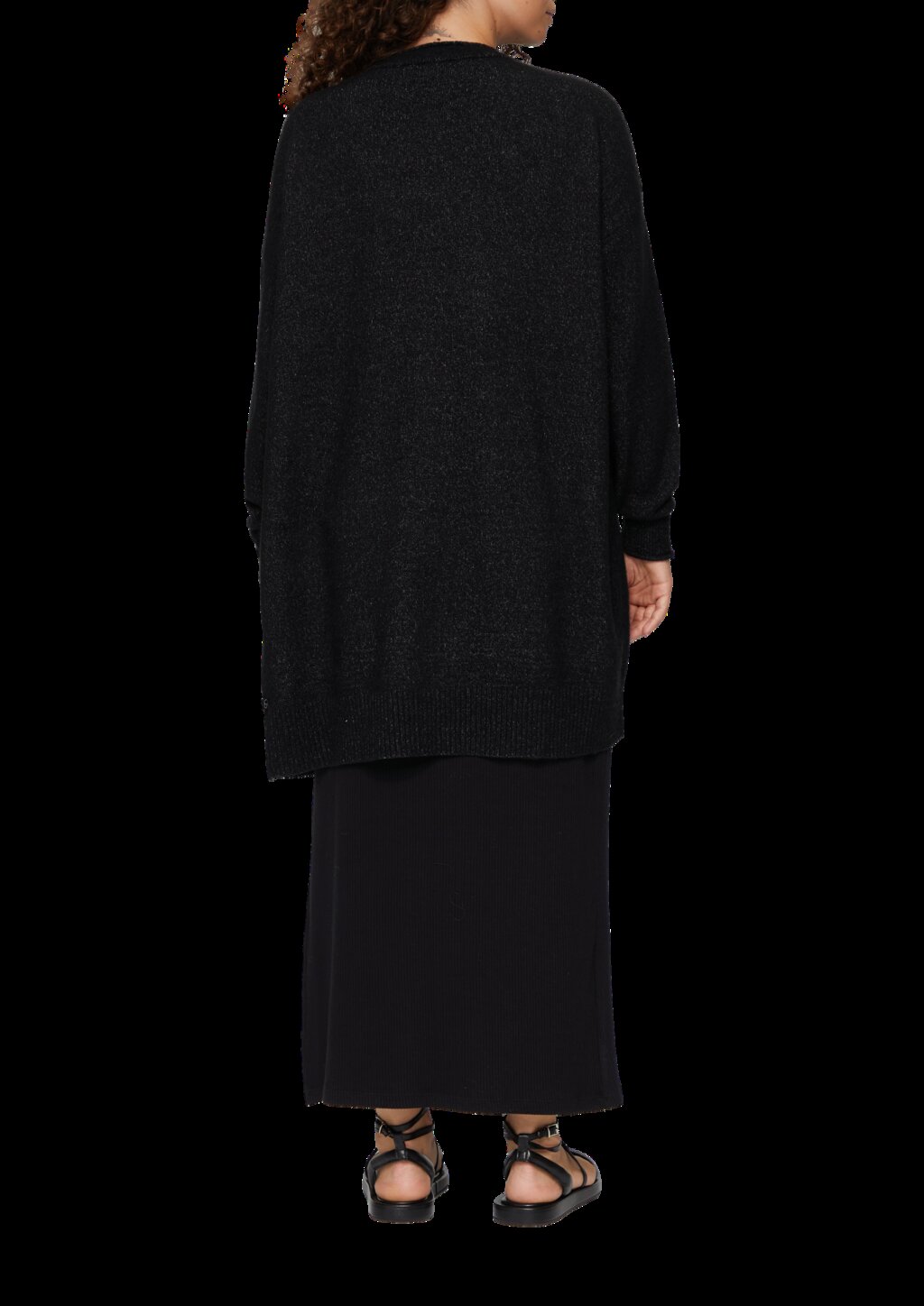 Weiche Strickjacke mit Rollkante