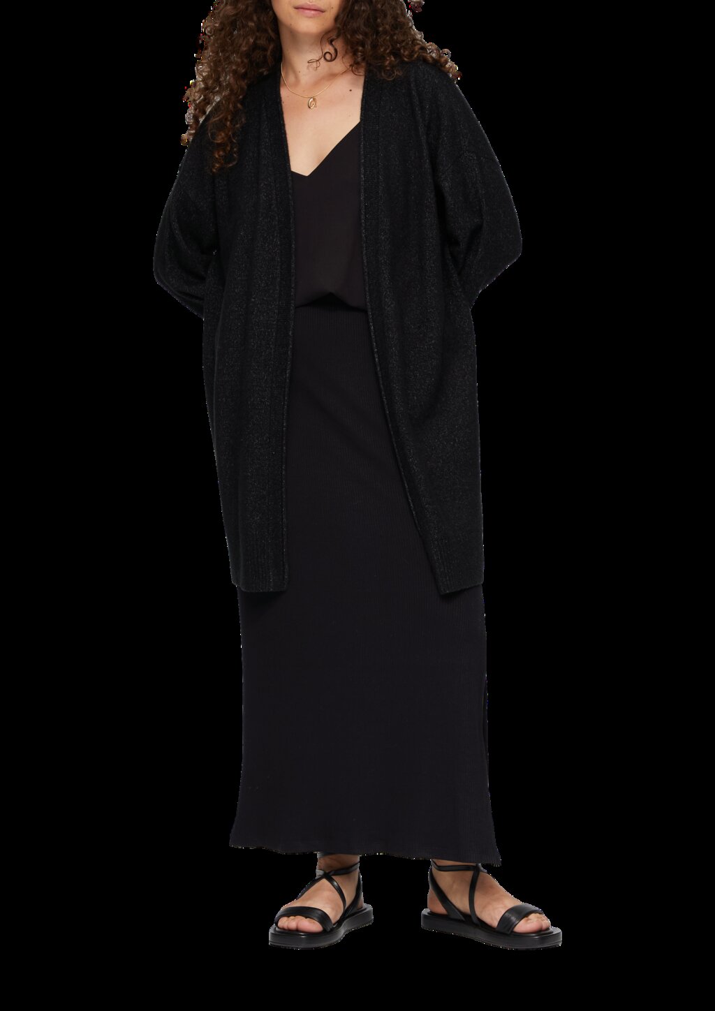 Weiche Strickjacke mit Rollkante