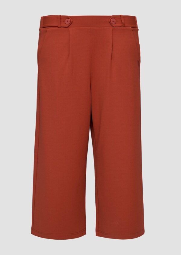 Elastische Wide-Leg-Hose aus Crêpe