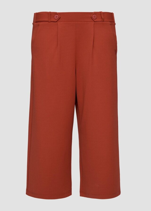 Elastische Wide-Leg-Hose aus Crêpe