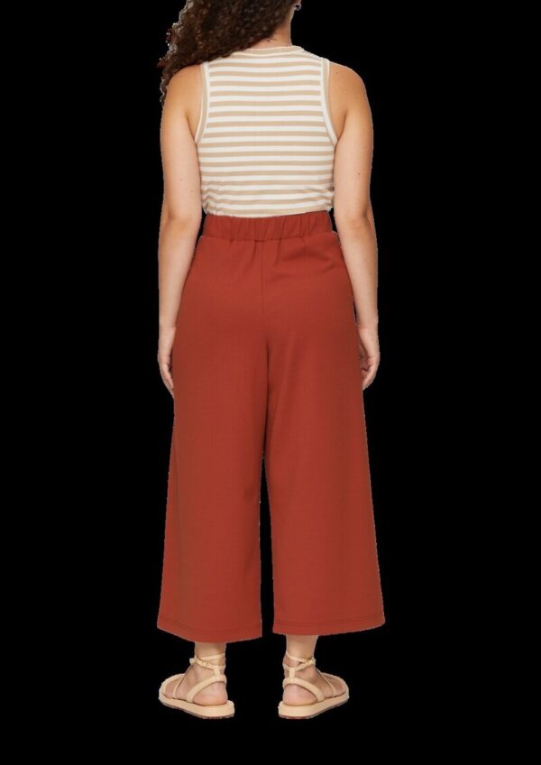 Elastische Wide-Leg-Hose aus Crêpe