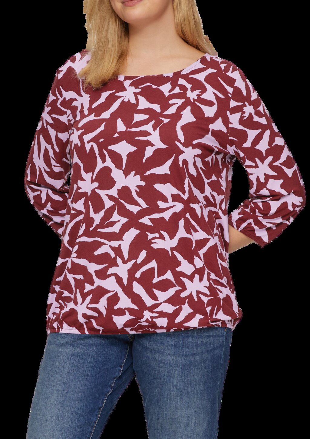 Shirt mit All-over-Print aus Viskosestretch