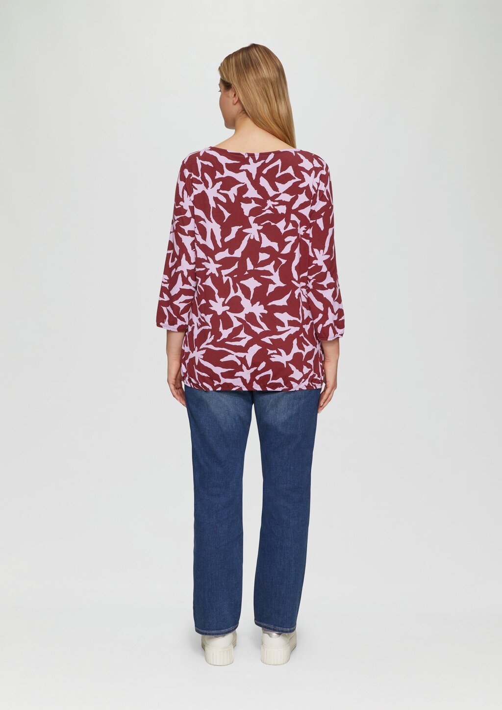 Shirt mit All-over-Print aus Viskosestretch