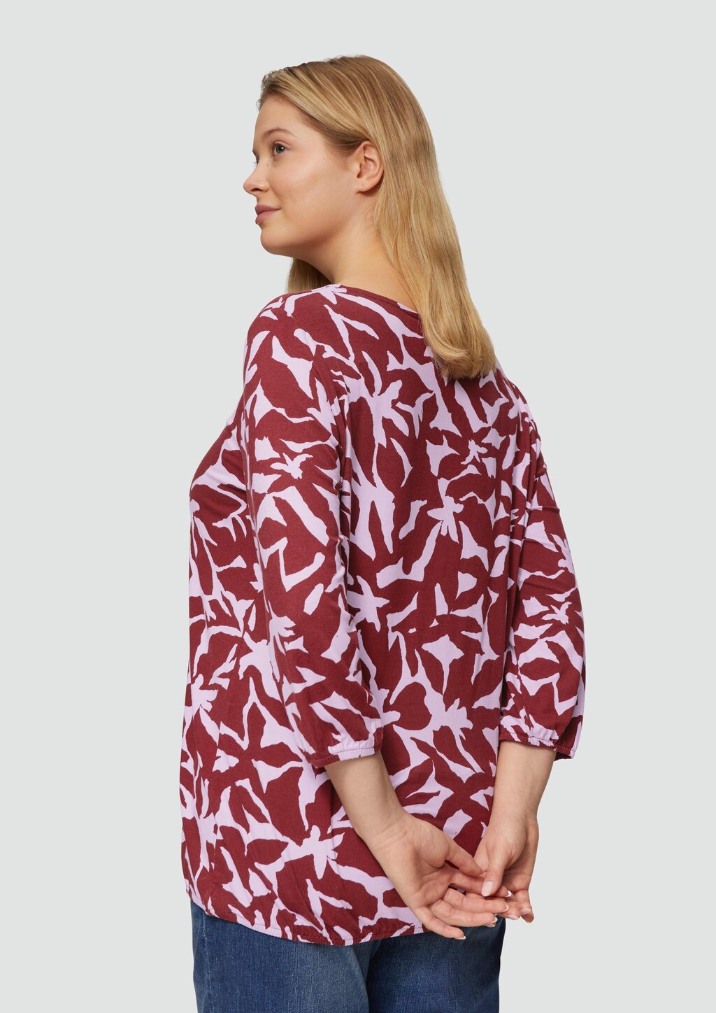 Shirt mit All-over-Print aus Viskosestretch