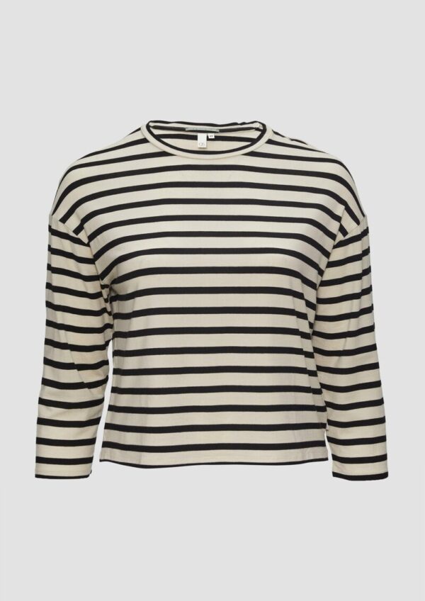 Cropped Langarmshirt aus Lyocellmix