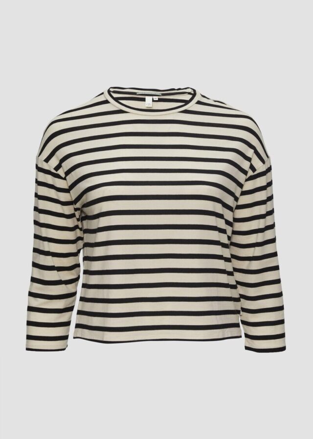 Cropped Langarmshirt aus Lyocellmix