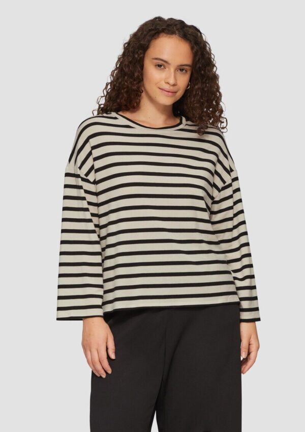 Cropped Langarmshirt aus Lyocellmix