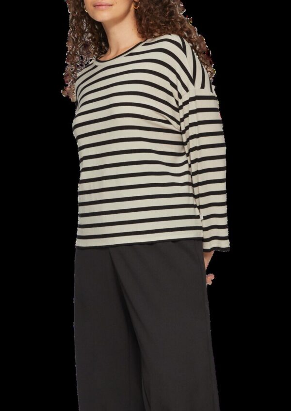 Cropped Langarmshirt aus Lyocellmix