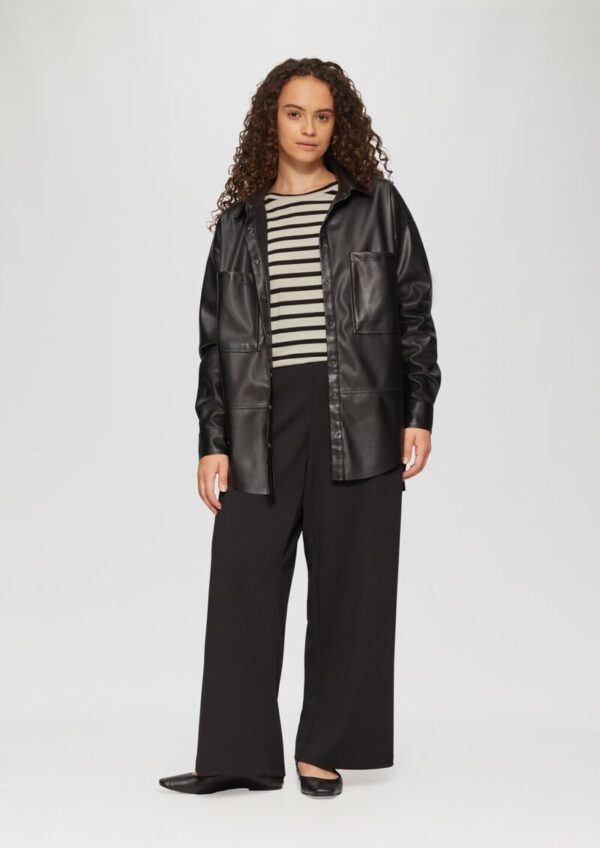 Cropped Langarmshirt aus Lyocellmix