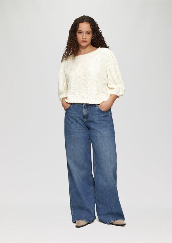 Jacquard-Shirt mit 3/4-Ärmeln