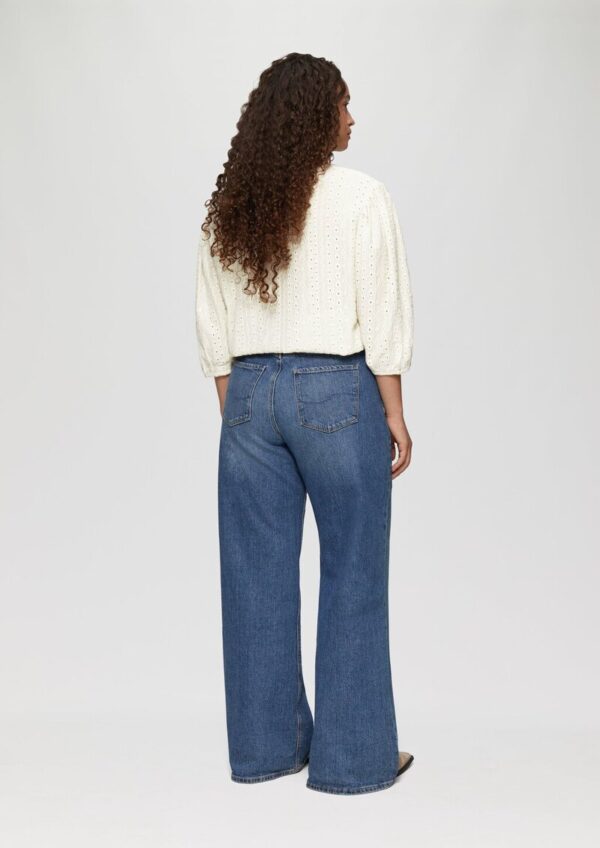 Jacquard-Shirt mit 3/4-Ärmeln