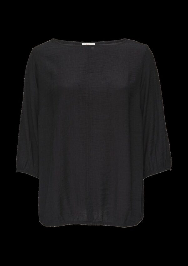 Strukturiertes T-Shirt im Fabricmix mit U-Boot-Ausschnitt