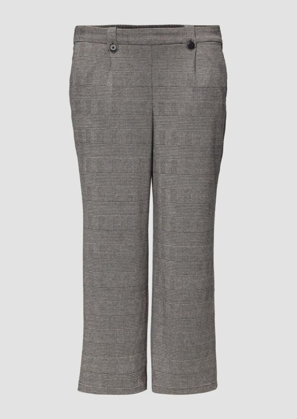 Gemusterte Wide-Leg-Hose aus Interlock-Jersey