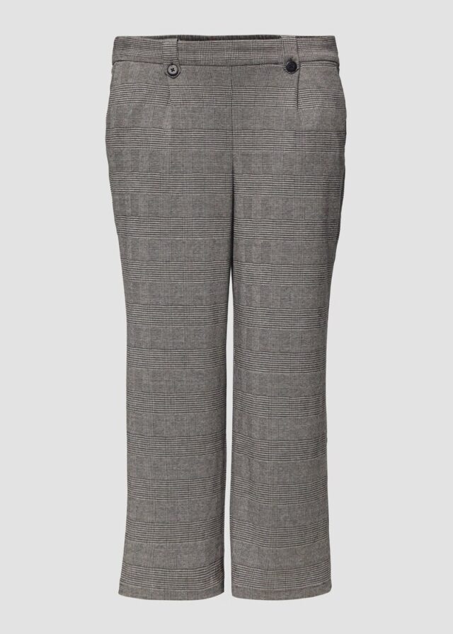 Gemusterte Wide-Leg-Hose aus Interlock-Jersey