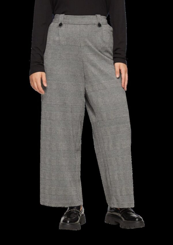 Gemusterte Wide-Leg-Hose aus Interlock-Jersey