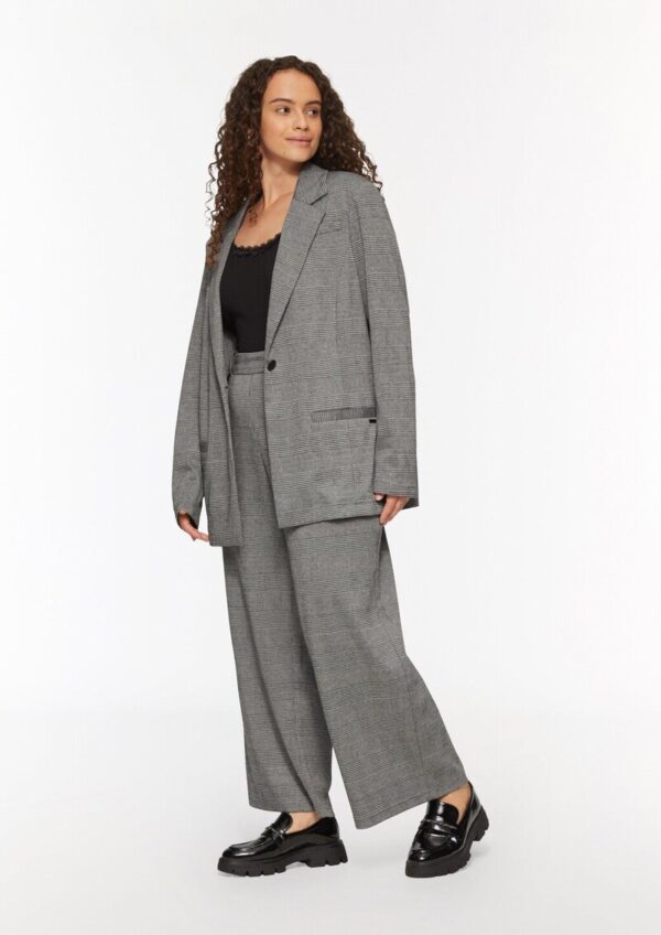 Gemusterte Wide-Leg-Hose aus Interlock-Jersey