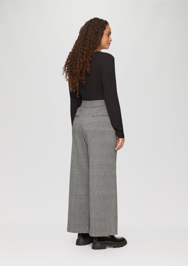 Gemusterte Wide-Leg-Hose aus Interlock-Jersey