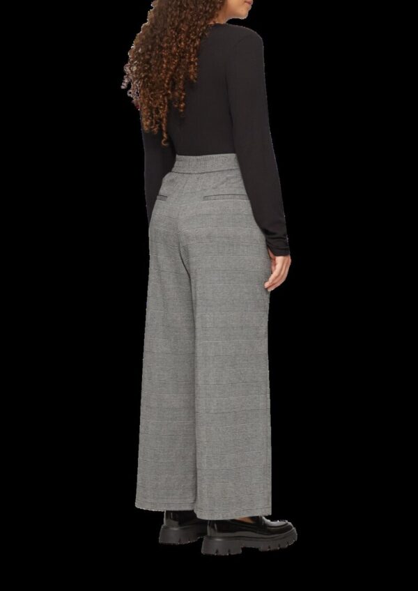 Gemusterte Wide-Leg-Hose aus Interlock-Jersey