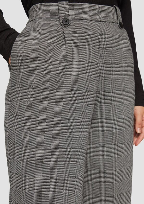 Gemusterte Wide-Leg-Hose aus Interlock-Jersey