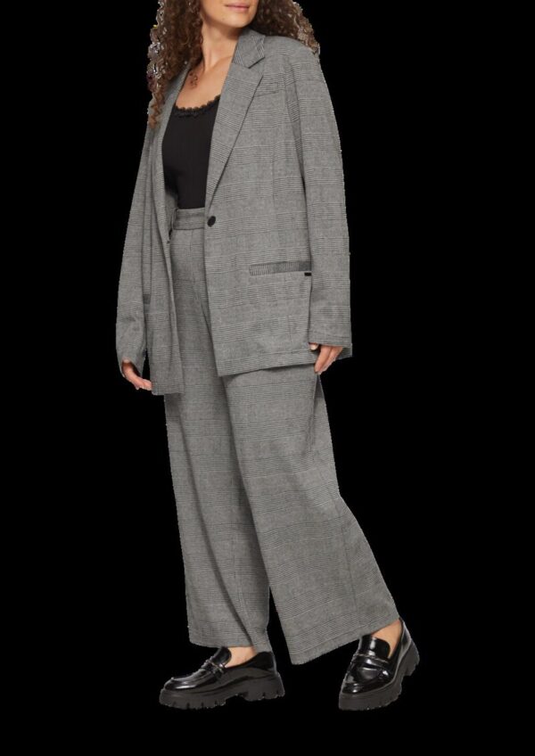 Gemusterte Wide-Leg-Hose aus Interlock-Jersey