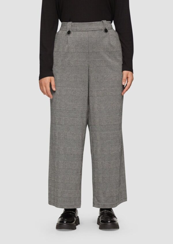 Gemusterte Wide-Leg-Hose aus Interlock-Jersey