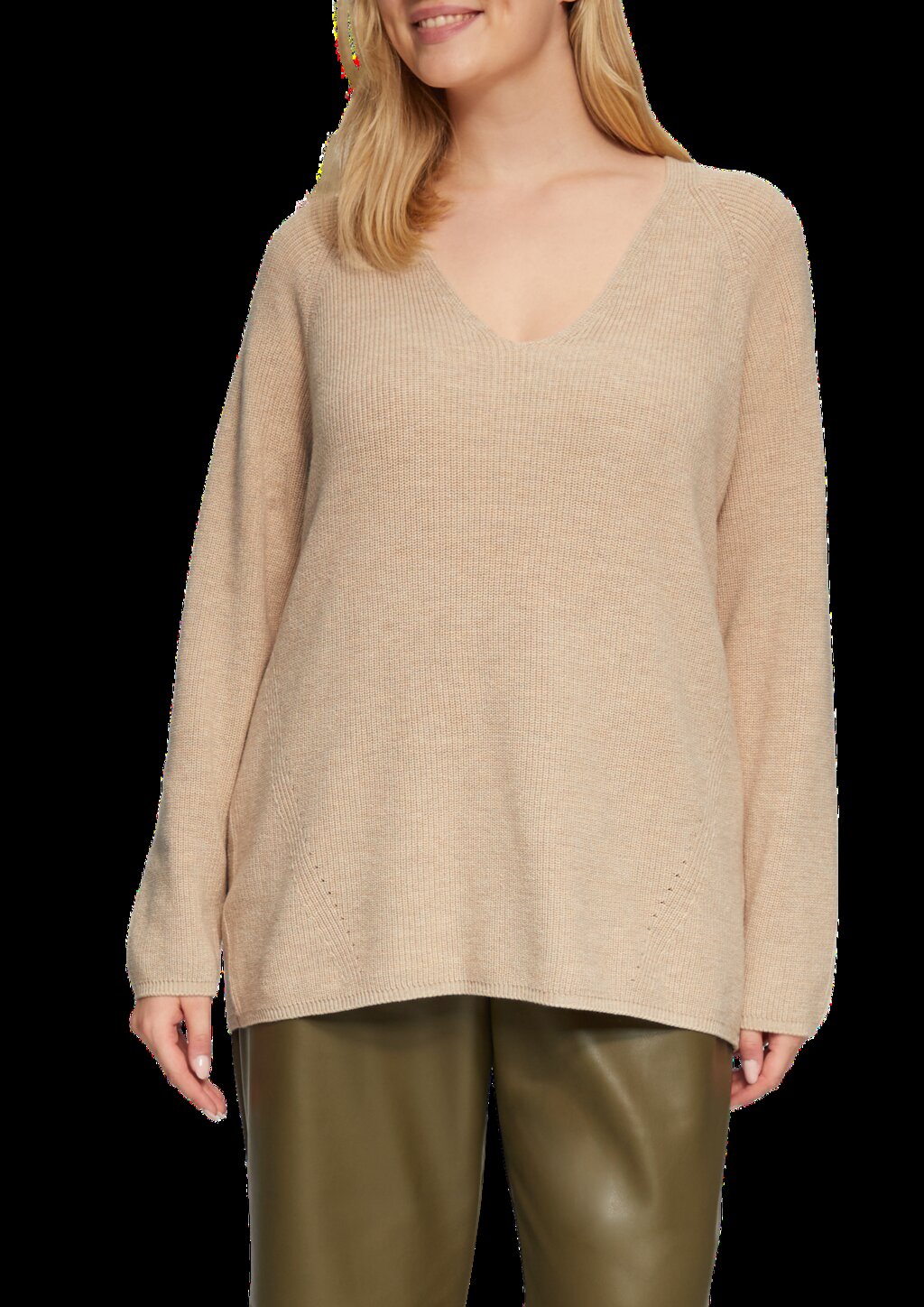 Strickpullover mit V-Ausschnitt im Relaxed Fit