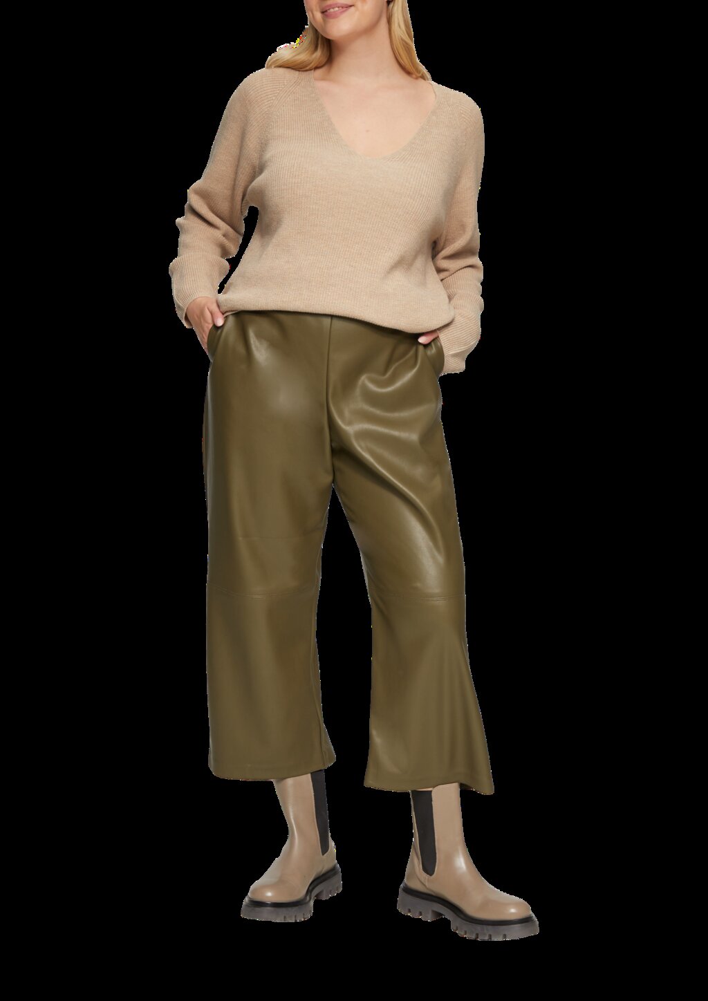 Strickpullover mit V-Ausschnitt im Relaxed Fit