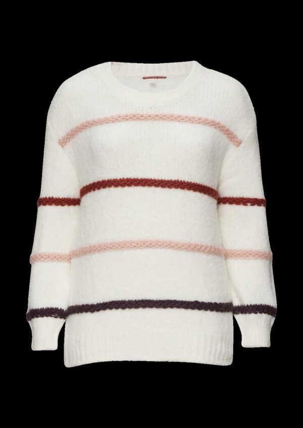 Flauschiger Pullover mit überschnittenen Schultern