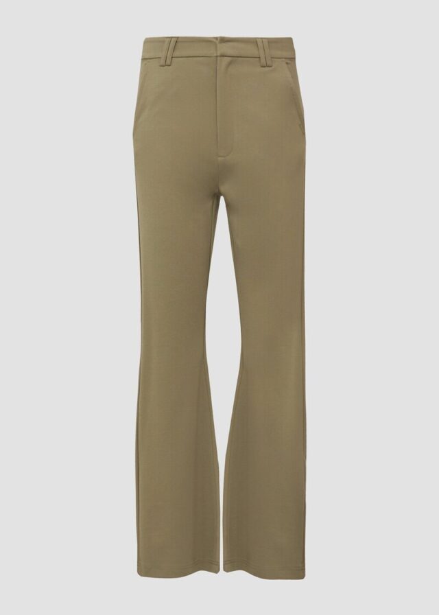 Elastische Hose aus Interlockjersey mit ausgestelltem Bein